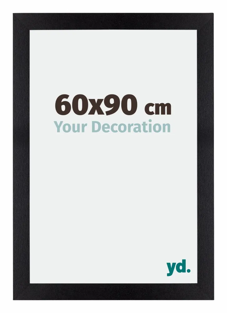 Bilderrahmen 60x90 cm - Schwarz Matt - MDF - Mura