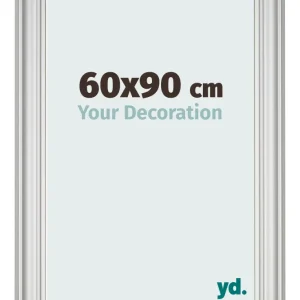 Bilderrahmen 60x90 cm - Silber Matt - MDF - Lazio
