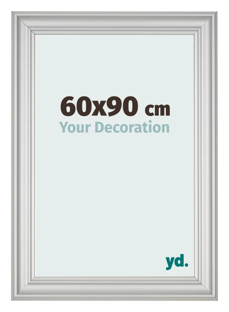 Bilderrahmen 60x90 cm - Silber Matt - MDF - Lazio