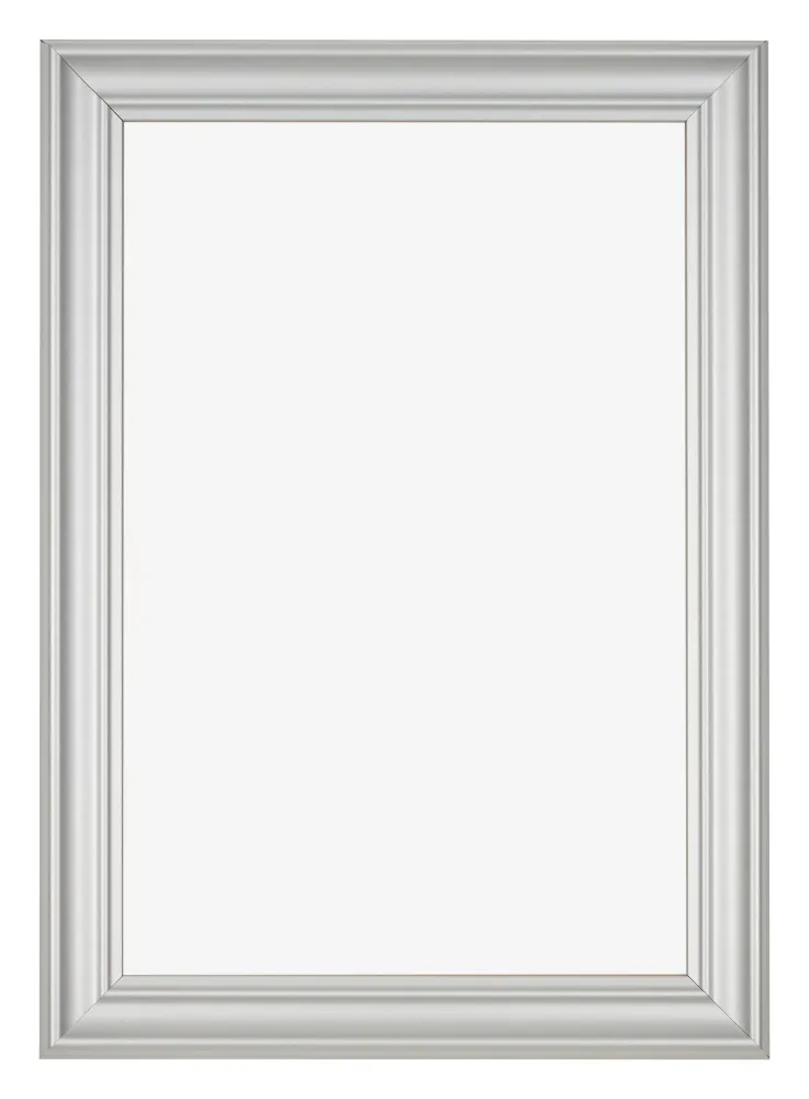 Bilderrahmen 60x90 cm - Silber Matt - MDF - Lazio