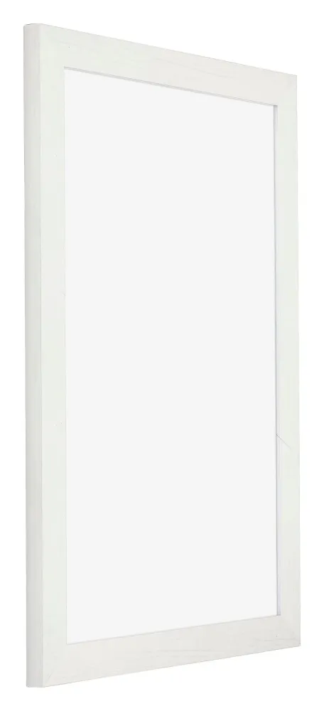 Bilderrahmen 60x90 cm - Weiss Gemasert - MDF - Mura