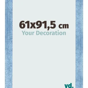Bilderrahmen 61x91,5 cm - Hellblau Gewischt - MDF - Pisa