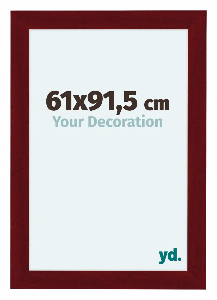 Bilderrahmen 61x91,5 cm - Weinrot Gewischt - MDF - Como