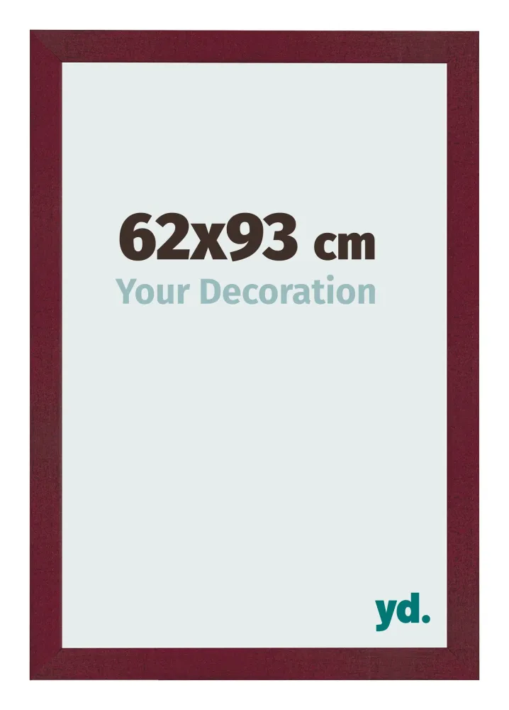 Bilderrahmen 62x93 cm - Weinrot Gewischt - MDF - Bologna
