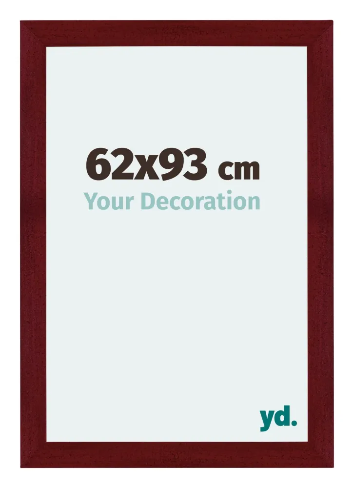 Bilderrahmen 62x93 cm - Weinrot Gewischt - MDF - Mura