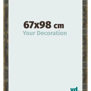 Bilderrahmen 67x98 cm - Blau Gold Meliert - MDF - Pisa