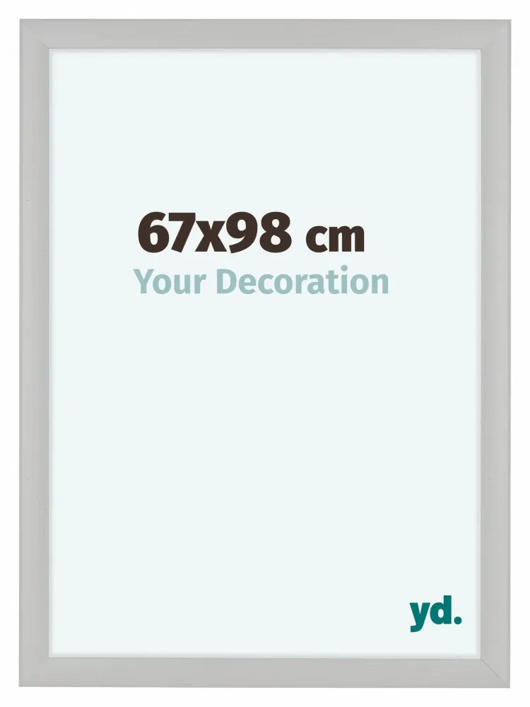 Bilderrahmen 67x98 cm - Weiß Gemasert - MDF - Como