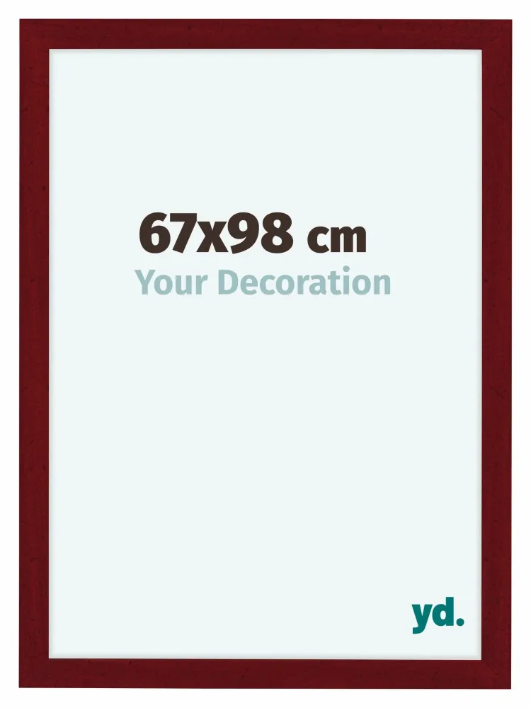 Bilderrahmen 67x98 cm - Weinrot Gewischt - MDF - Como