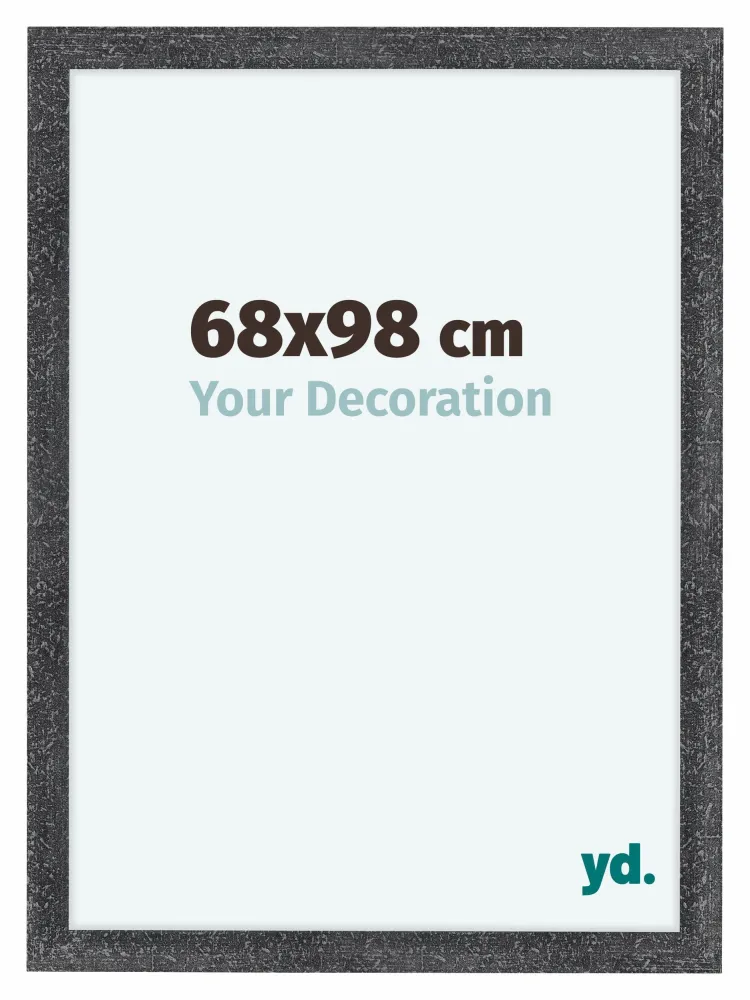 Bilderrahmen 68x98 cm - Grau Gewischt - MDF - Como