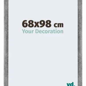 Bilderrahmen 68x98 cm - Grau Gewischt - MDF - Mura