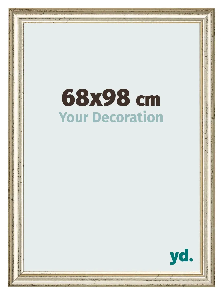 Bilderrahmen 68x98 cm - Metallglanz - MDF - Lazio
