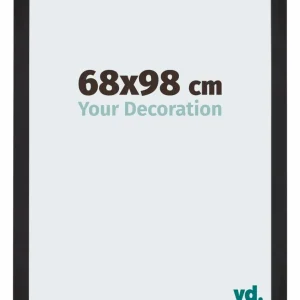 Bilderrahmen 68x98 cm - Schwarz Gemasert - MDF - Mura