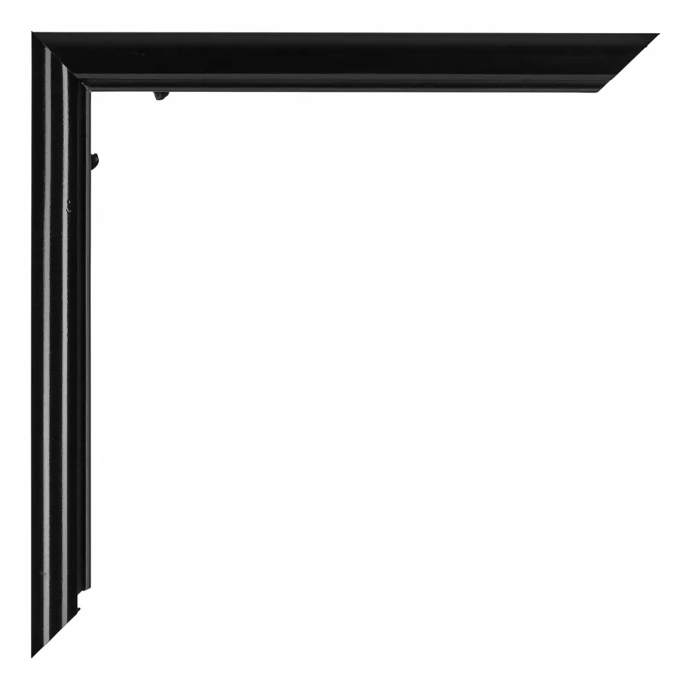 Bilderrahmen 68x98 cm - Schwarz Hochglanz - Kunststoff - Bordeaux