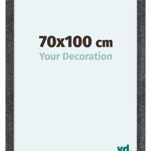 Bilderrahmen 70x100 cm - Grau Gewischt - MDF - Como