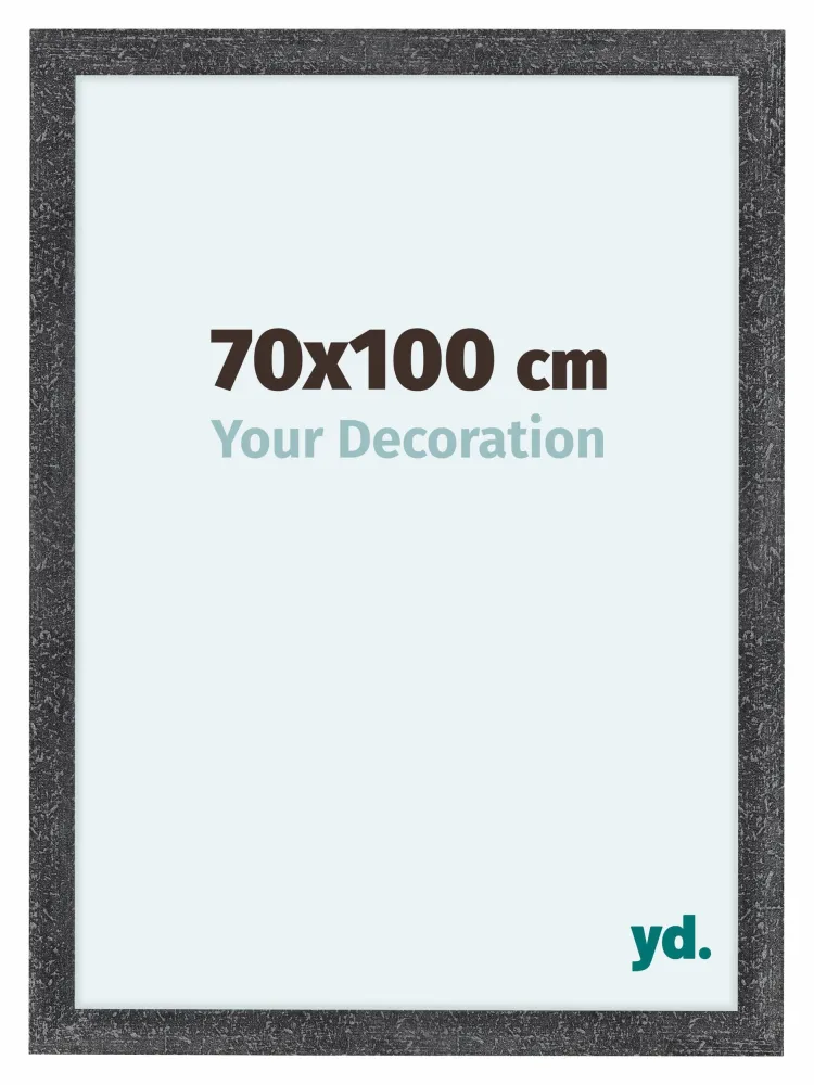 Bilderrahmen 70x100 cm - Grau Gewischt - MDF - Como