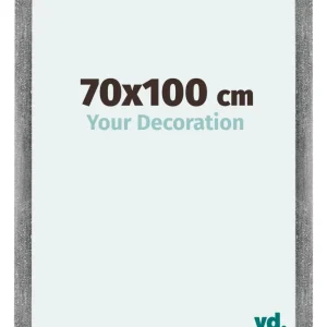 Bilderrahmen 70x100 cm - Grau Gewischt - MDF - Mura