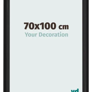Bilderrahmen 70x100 cm - Schwarz Gemasert - MDF - Lazio