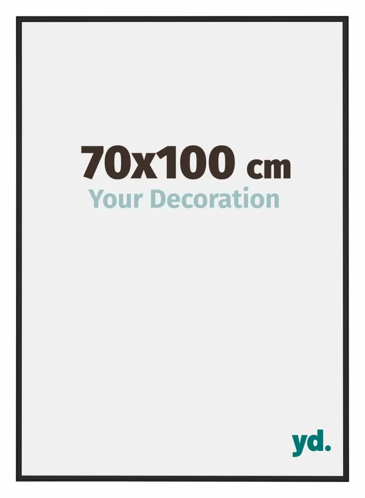 Bilderrahmen 70x100 cm - Schwarz Matt - Aluminium - New York - Aluminium - New York