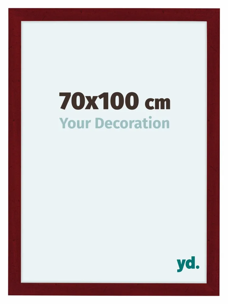 Bilderrahmen 70x100 cm - Weinrot Gewischt - MDF - Como