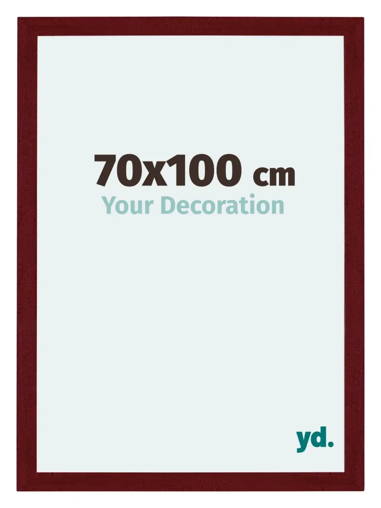 Bilderrahmen 70x100 cm - Weinrot Gewischt - MDF - Mura