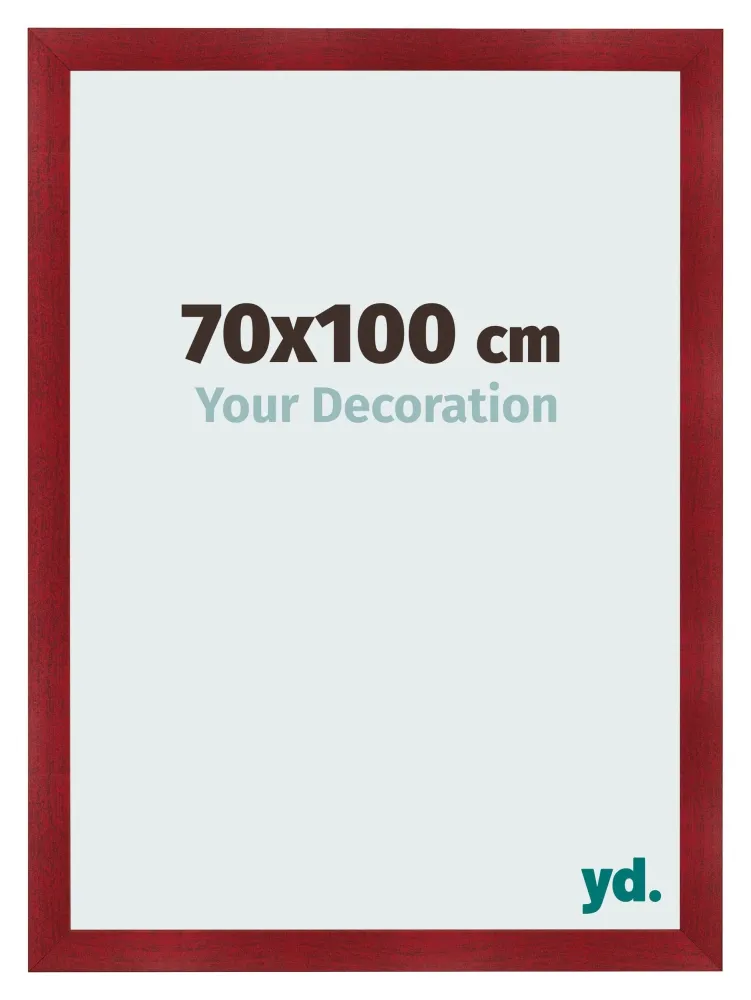 Bilderrahmen 70x100 cm - Weinrot Gewischt - MDF - Pisa