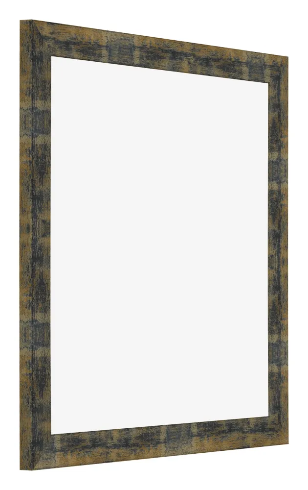 Bilderrahmen 70x70 cm - Blau Gold Meliert - MDF - Pisa