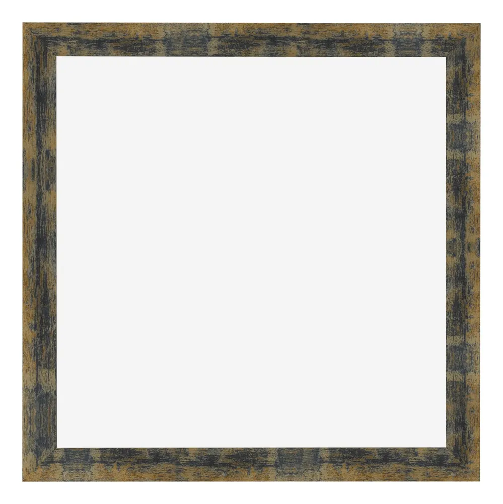 Bilderrahmen 70x70 cm - Blau Gold Meliert - MDF - Pisa
