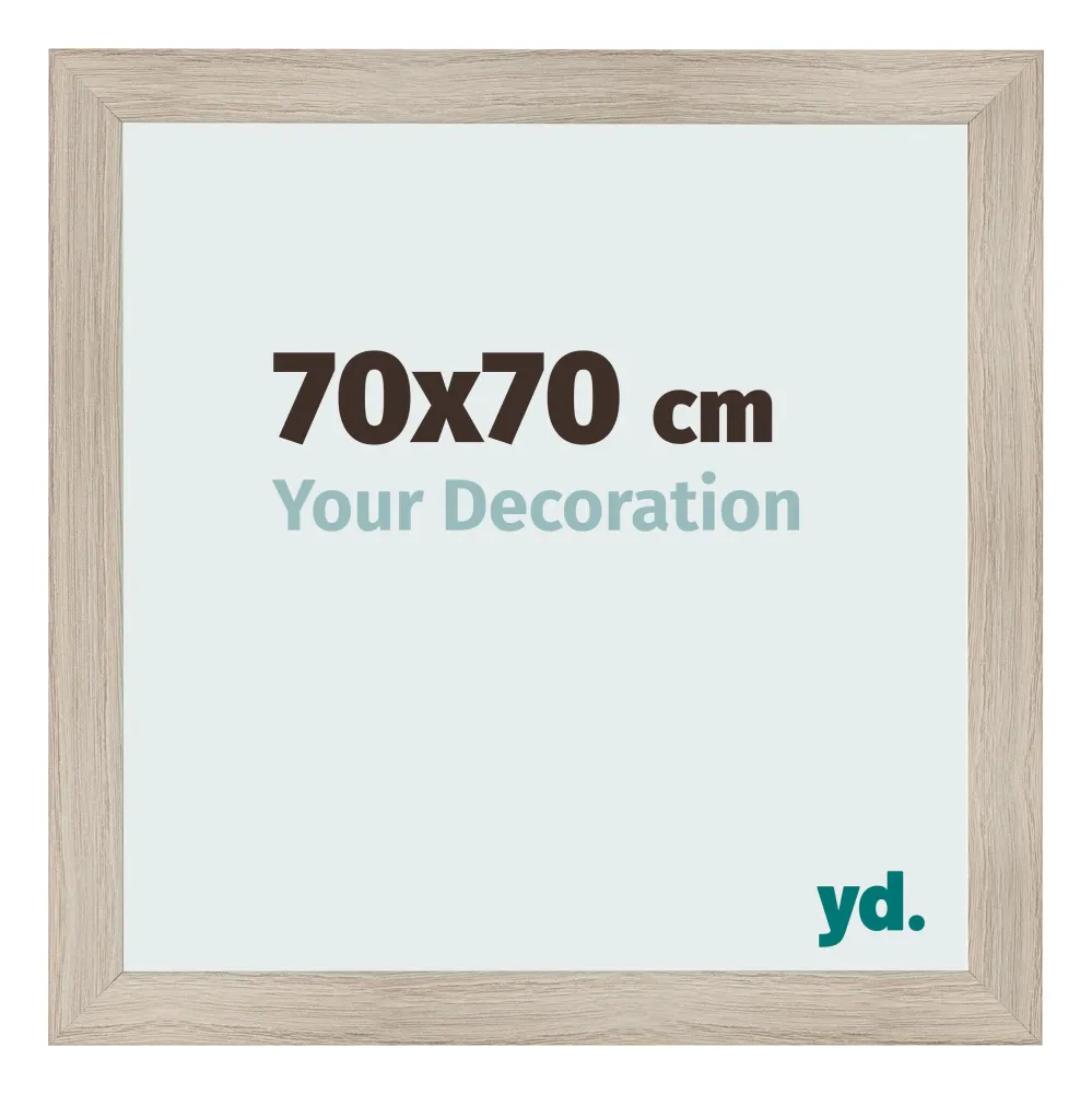 Bilderrahmen 70x70 cm - Eiche Hell - MDF - Pisa