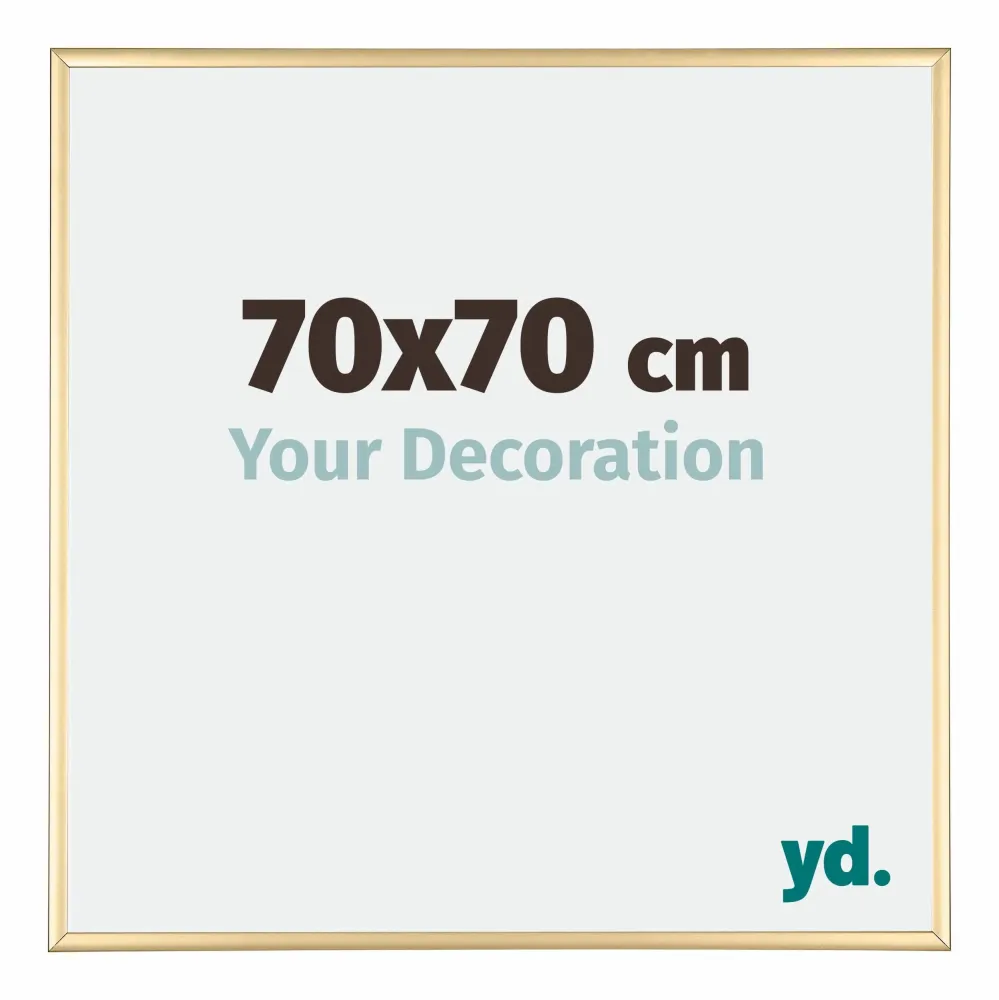 Bilderrahmen 70x70 cm - Gold - Aluminium - Kent