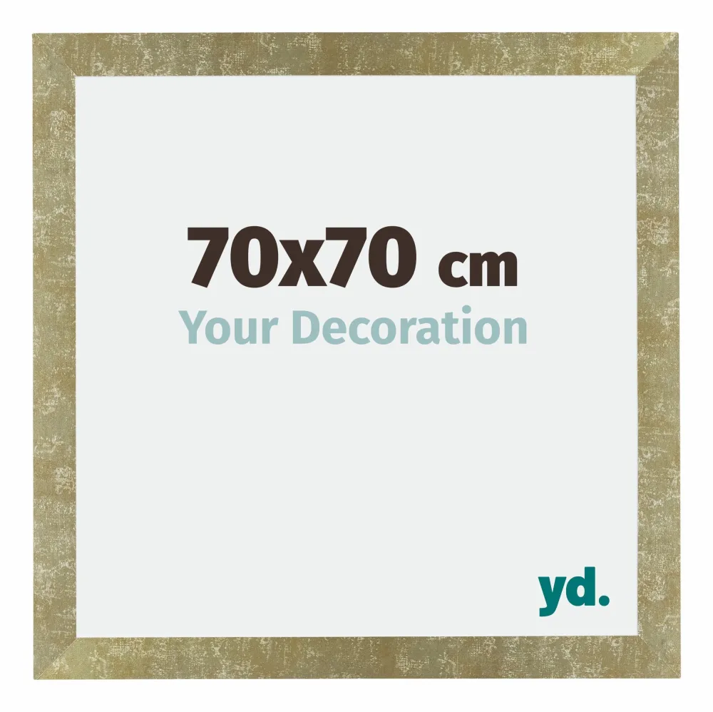 Bilderrahmen 70x70 cm - Gold Antik - MDF - Mura