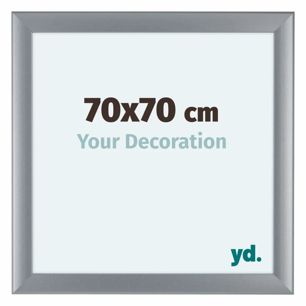 Bilderrahmen 70x70 cm - Silber Matt - MDF - Como