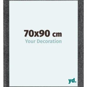 Bilderrahmen 70x90 cm - Grau Gewischt - MDF - Como