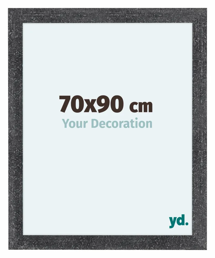 Bilderrahmen 70x90 cm - Grau Gewischt - MDF - Como