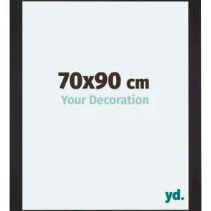 Bilderrahmen 70x90 cm - Schwarz Gemasert - MDF - Mura