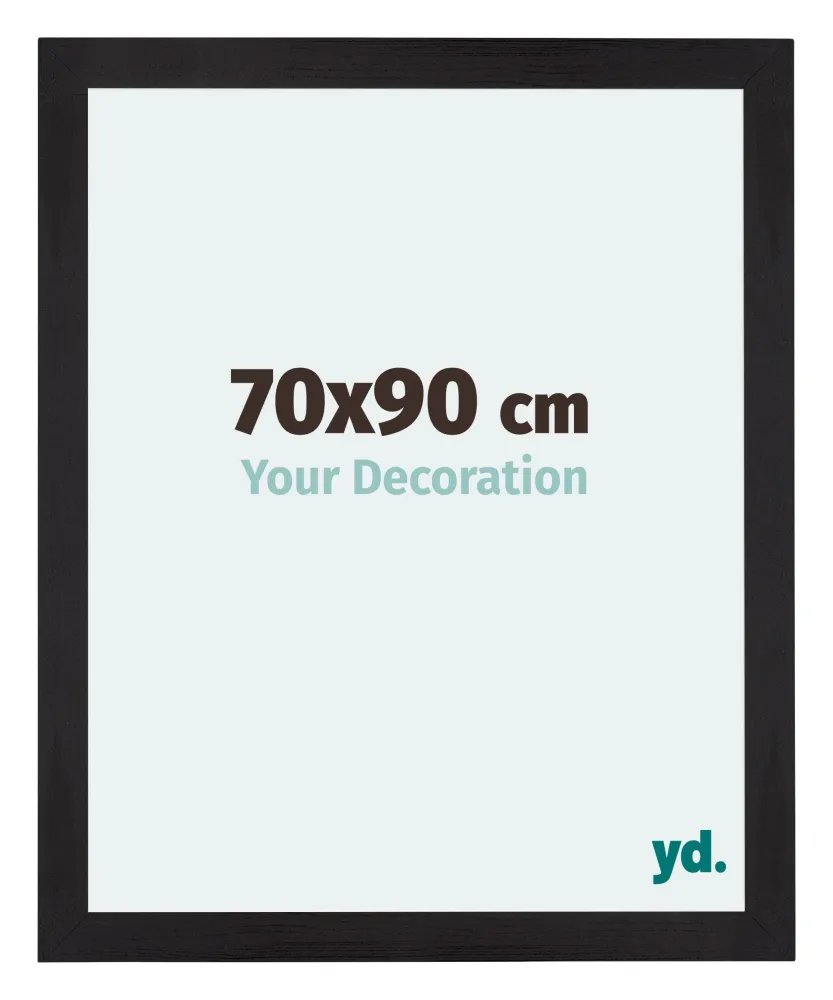 Bilderrahmen 70x90 cm - Schwarz Gemasert - MDF - Mura
