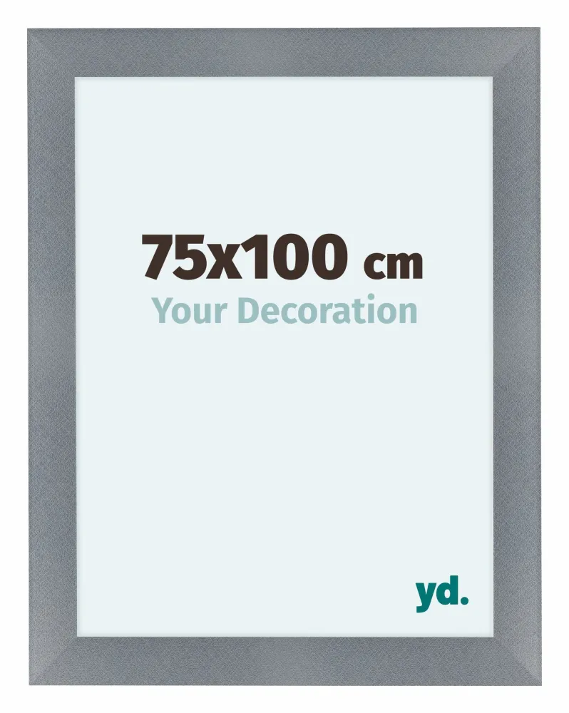 Bilderrahmen 75x100 cm - Aluminium - Gebürstet - MDF - Como