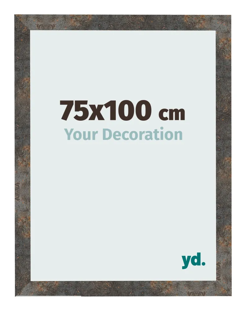 Bilderrahmen 75x100 cm - Oxidiertes Metall - MDF - Bologna