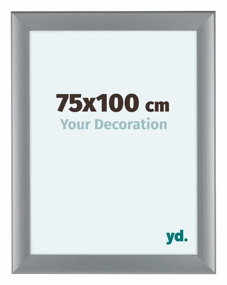 Bilderrahmen 75x100 cm - Silber Matt - MDF - Como