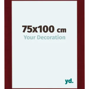 Bilderrahmen 75x100 cm - Weinrot Gewischt - MDF - Como