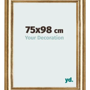 Bilderrahmen 75x98 cm - Gold Antik - MDF - Lazio