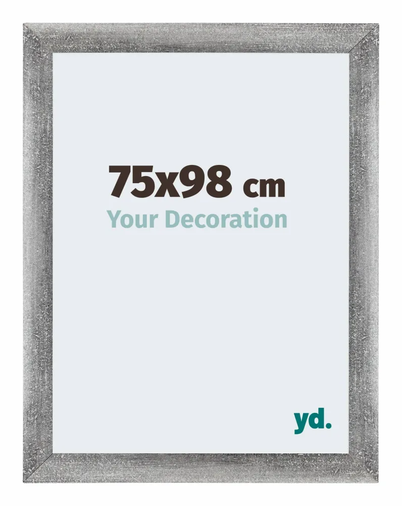 Bilderrahmen 75x98 cm - Grau Gewischt - MDF - Mura