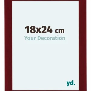 Bilderrahmen 75x98 cm - Weinrot Gewischt - MDF - Como