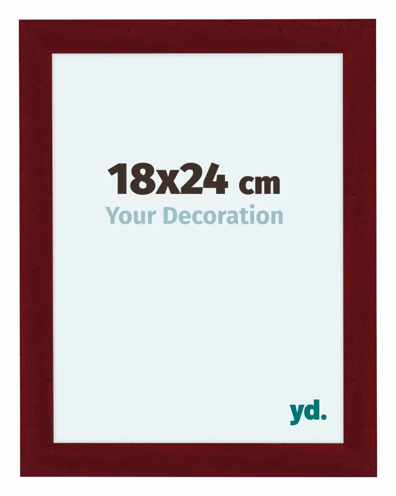 Bilderrahmen 75x98 cm - Weinrot Gewischt - MDF - Como