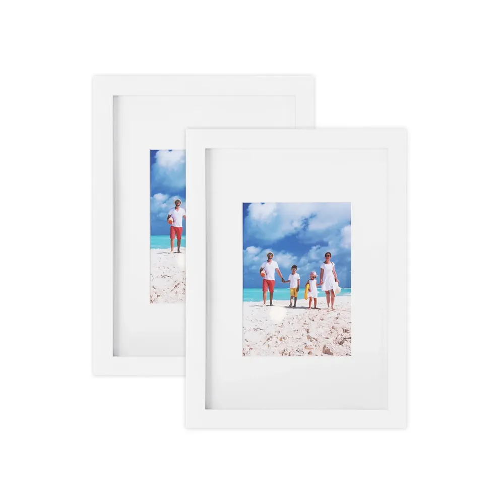 Bilderrahmen-Set, Glasscheibe, mit Papier-Passepartout