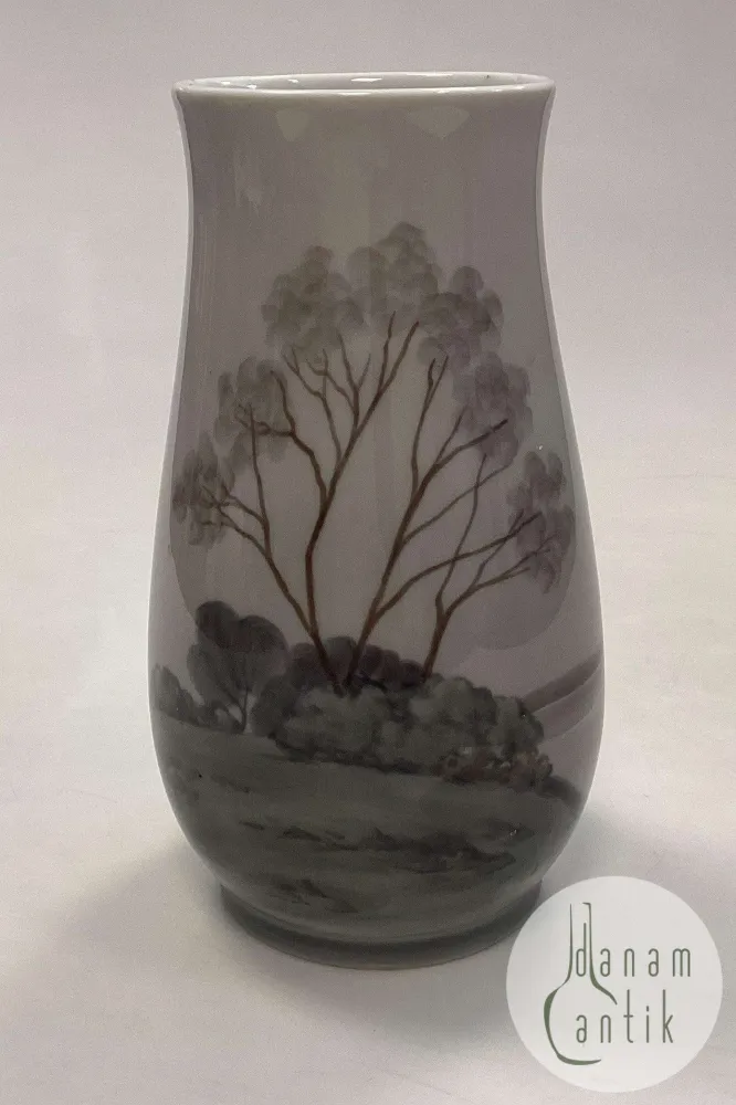 Bing og Grøndahl Art Nouveau Vase med Træer No. 526/5210