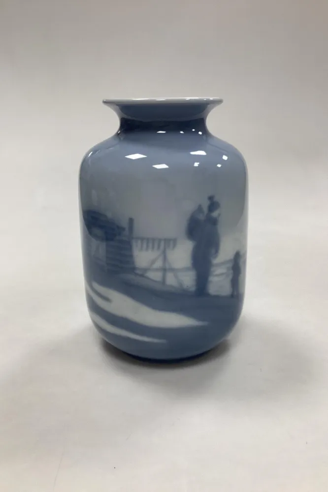 Bing und Grondahl Vase mit Motiv aus Grönland Nr. 719/5463