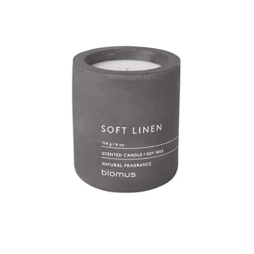Blomus -FRAGA- Duftkerze S aus Sojawachs, Microchip, hochwertiger Raumduft, charakteristische Beton-Optik, Duft SANDALWOOD...