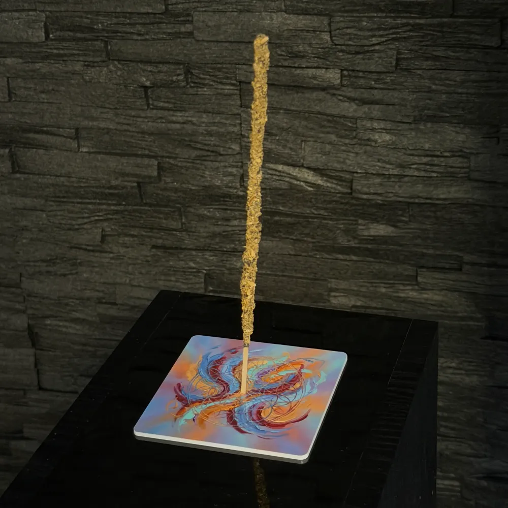 Blume des Lebens – Motiv 11 | Abstrakter Räucherstäbchenhalter aus Acryl - 10 × 10 cm