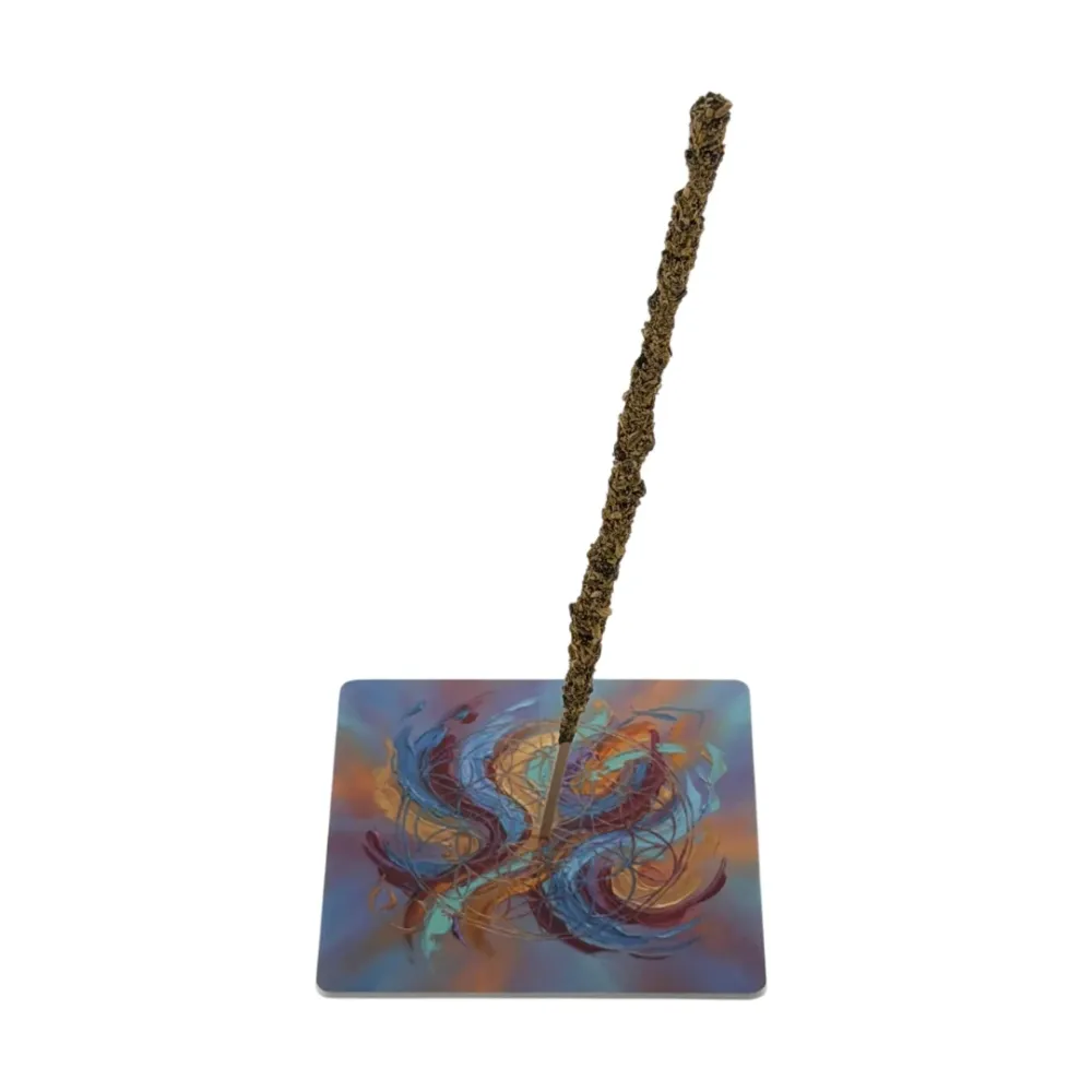 Blume des Lebens – Motiv 11 | Abstrakter Räucherstäbchenhalter aus Acryl - 10 × 10 cm