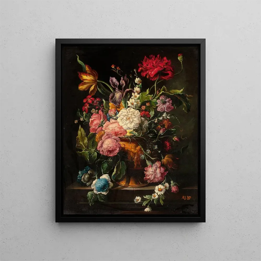 Blumenstillleben Gemälde - Adrien Joseph Verhoeven Ball | Kunstdruck